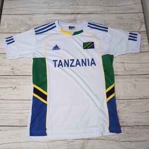 Adidas Tanzania National Football Soccer Team Jersey White Size Medium